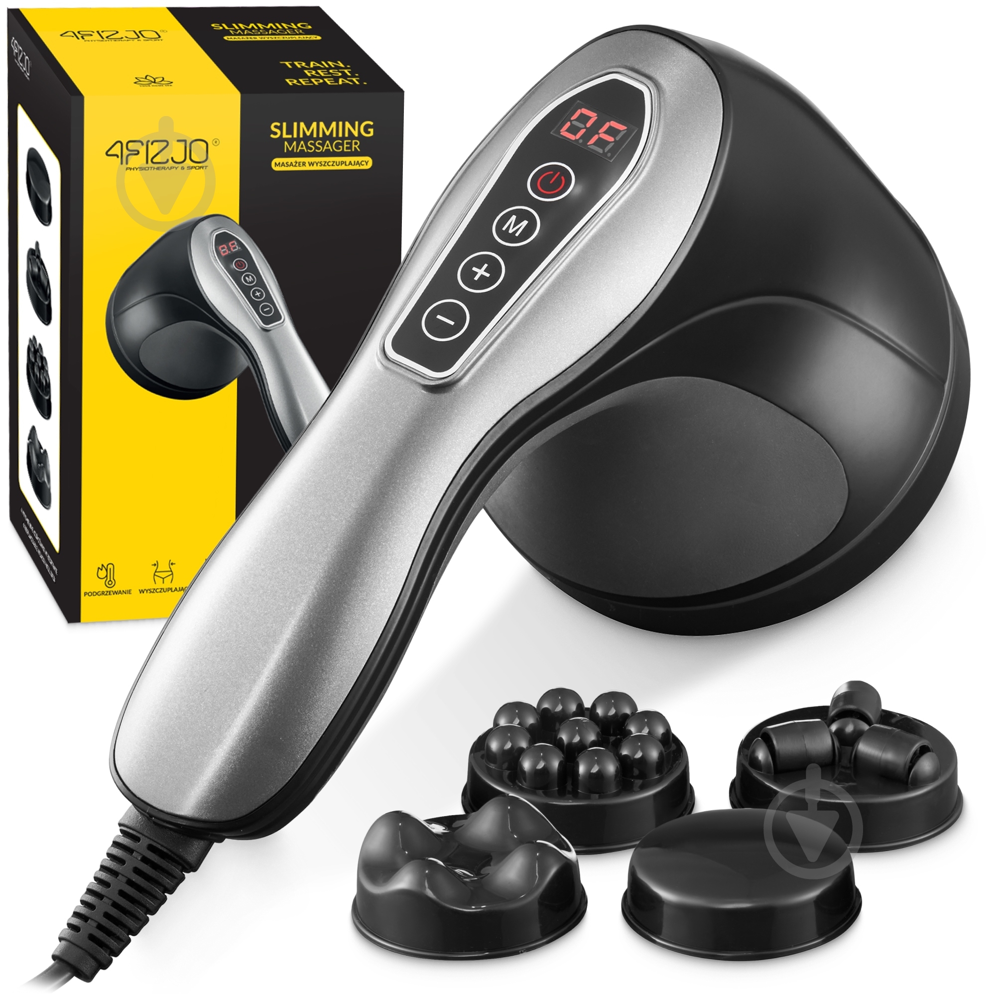 Ручной антицеллюлитный массажер 4fizjo Body Shaping 4 в 1 Black (P-5907739319128) - фото 1