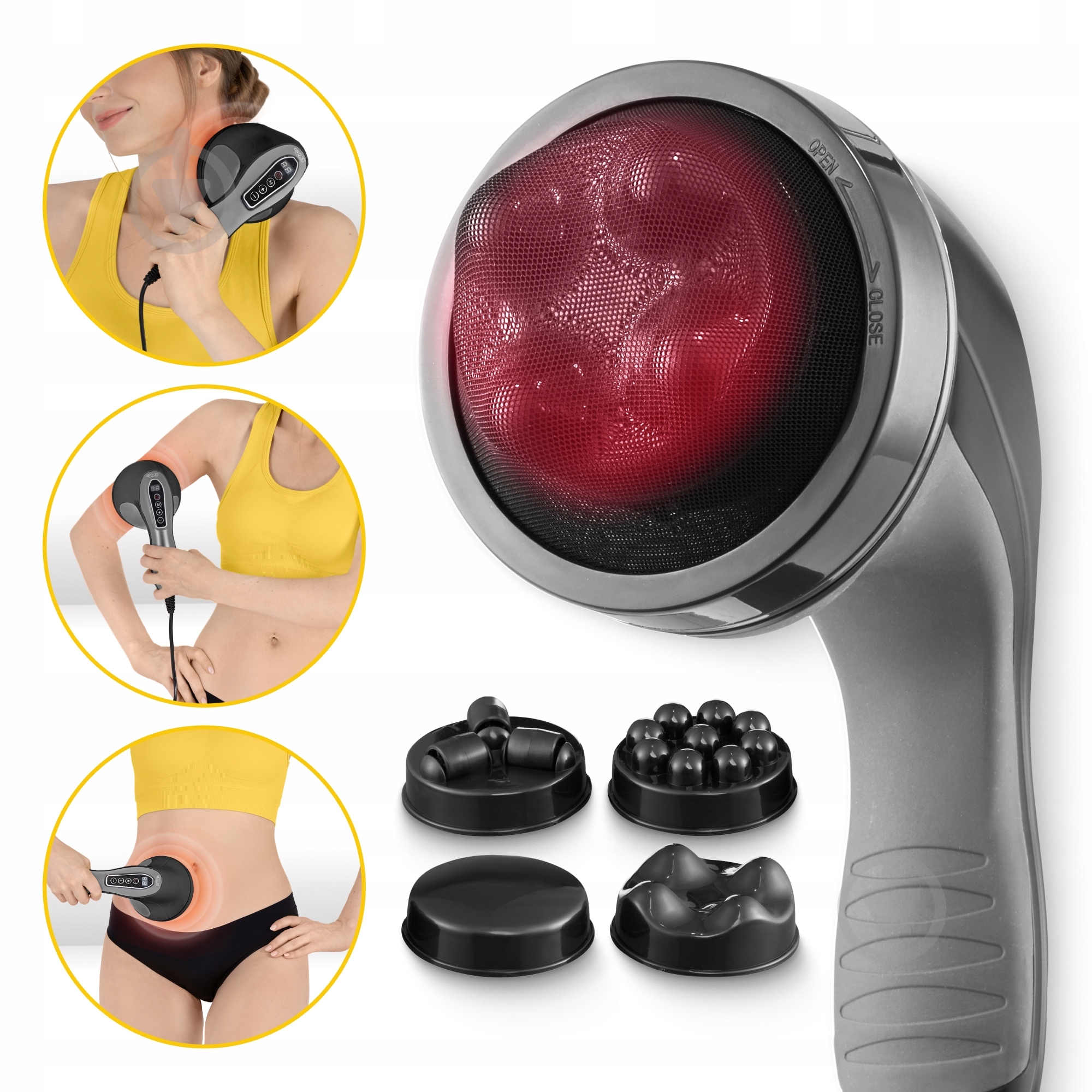 Ручной антицеллюлитный массажер 4fizjo Body Shaping 4 в 1 Black (P-5907739319128) - фото 4