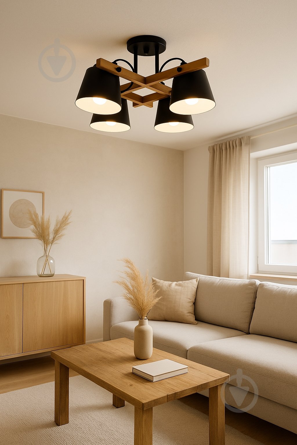 Люстра потолочная LIGHT SET VOLOSHKA СRL 4x12 Вт GX53 черный - фото 2 Люстра потолочная LIGHT SET VOLOSHKA СRL 4x12 Вт GX53 черный - фото 2