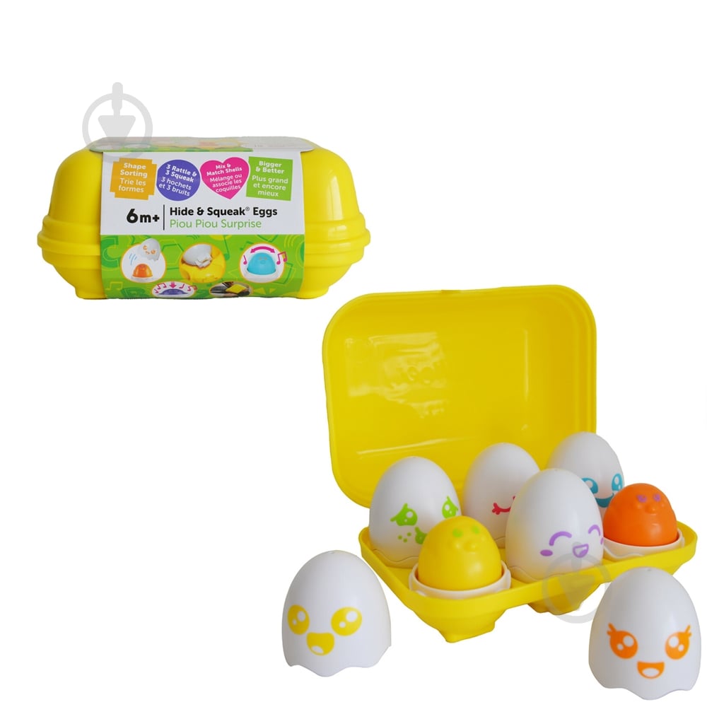 Іграшка-сортер Tomy Toomies Лоток яєць 6 шт. 124636 - фото 1