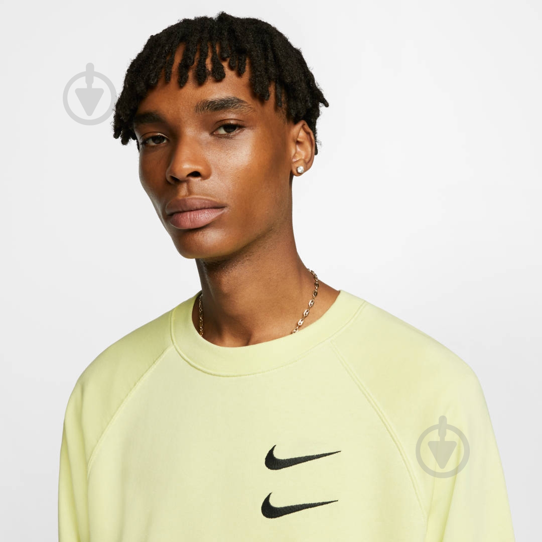 Свитшот Nike M NSW SWOOSH CREW FT CW7399-335 р.M зеленый - фото 6
