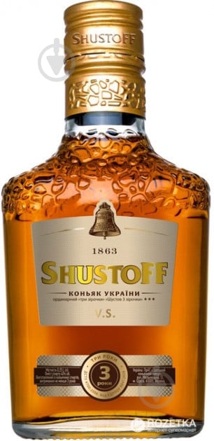 Бренди Shustoff 3 года выдержки 0,25 л - фото 1