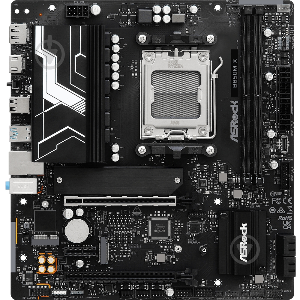 Материнская плата ASRock B850M-X (Socket AM5, AMD B850, micro ATX) - фото 1