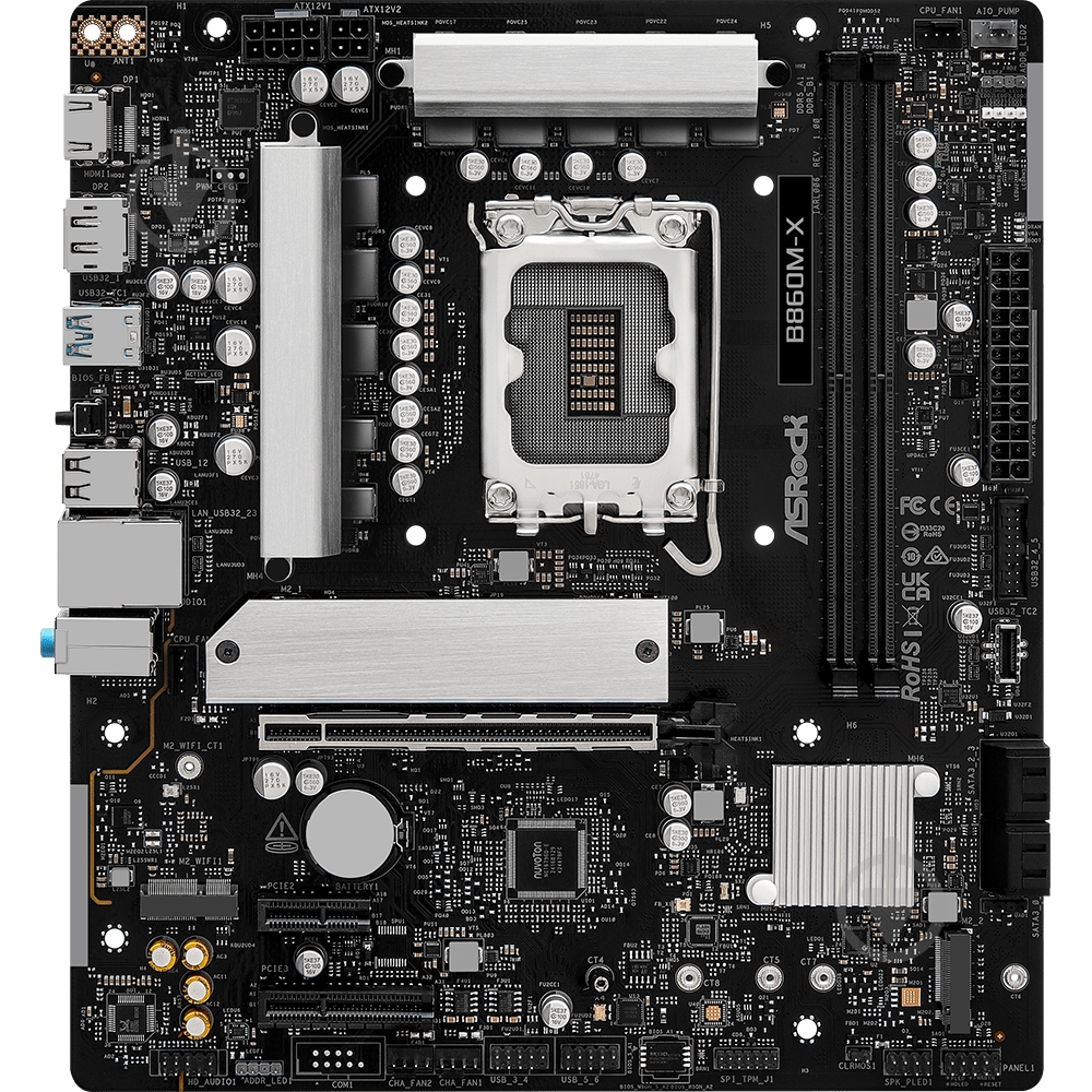 Материнская плата ASRock B860M-X (Socket 1851, Intel B860, micro ATX) - фото 1