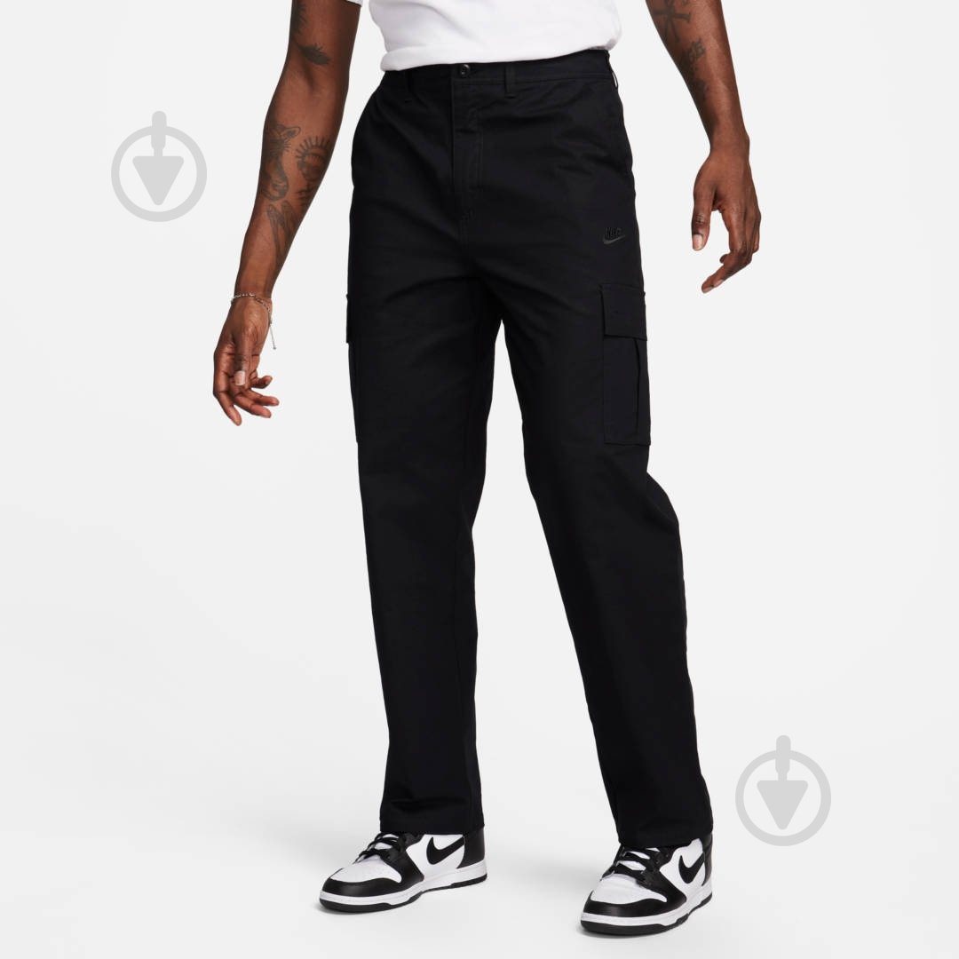 Штани Nike M NK CLUB CARGO PANT FZ5765-010 р. 36-32 чорний - фото 1