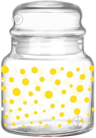 Банка Glasmark Yellow Dots 635 мл 16-0030-0635-4313-84 - фото 1