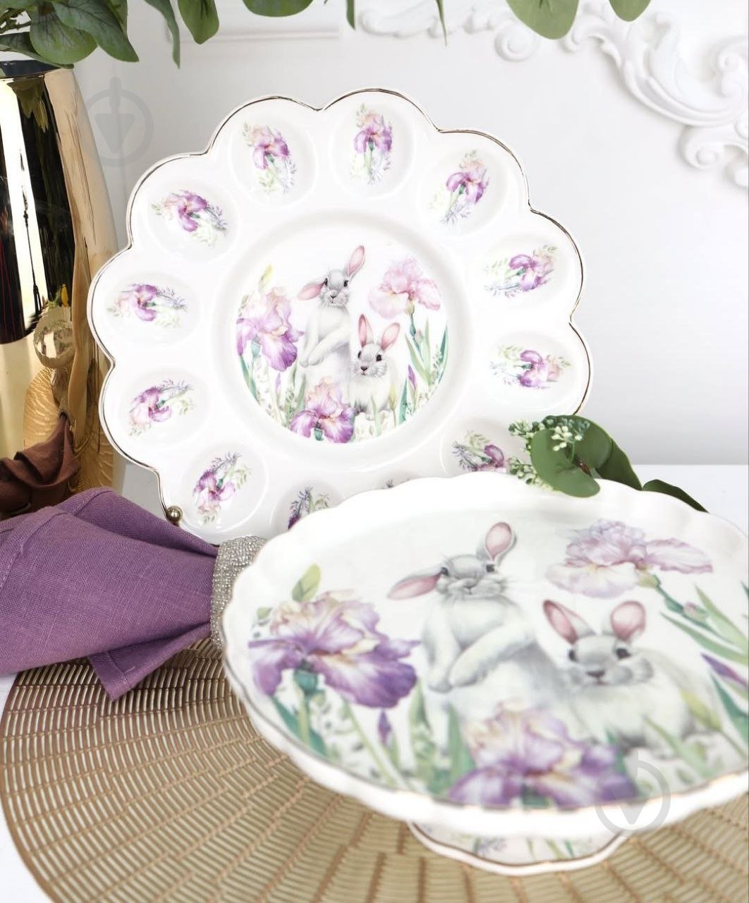 Подставка для яиц Lefard Bunny in Flowers 943-220 - фото 2