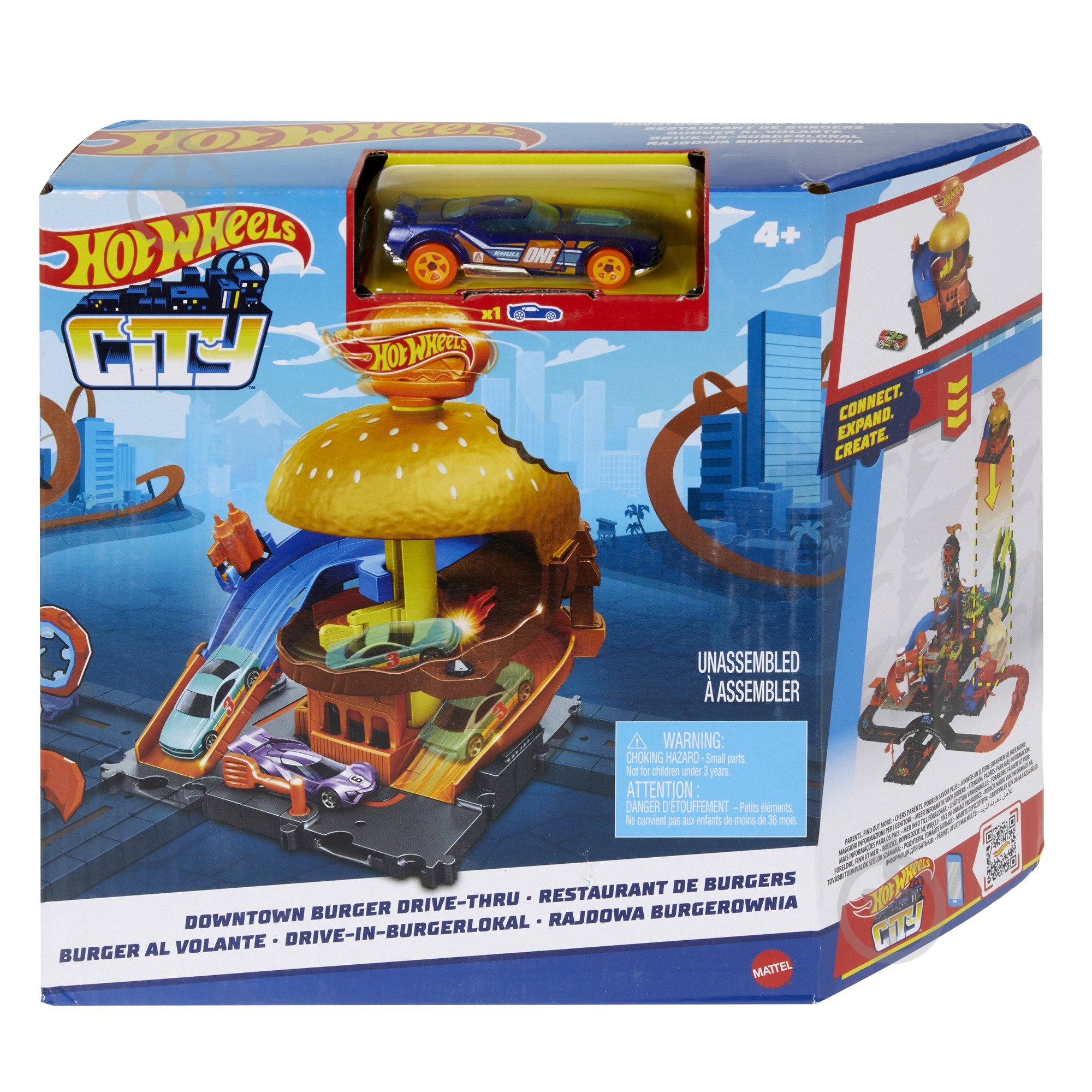 Ігровий набір Hot Wheels Бургерна в центрі міста HDR26 - фото 3