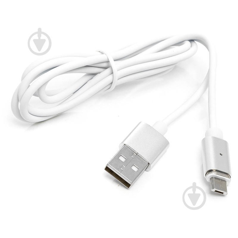 Кабель PowerPlant Magnetic 1 м белый (DV00DV4060) - фото 1