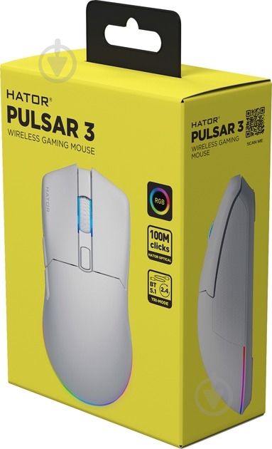 Мишка Hator Pulsar 3 wireless white (HTM631) - фото 7