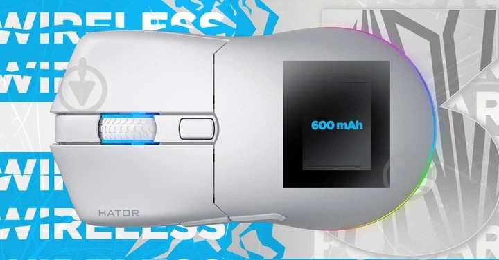 Мишка Hator Pulsar 3 wireless white (HTM631) - фото 8