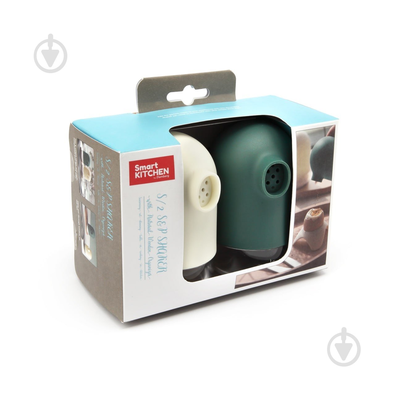 Набор для соли и перца Smart Kitchen by Flamberg Duck green/milk white 14,8х7,3 см - фото 4 Набор для соли и перца Smart Kitchen by Flamberg Duck green/milk white 14,8х7,3 см - фото 4