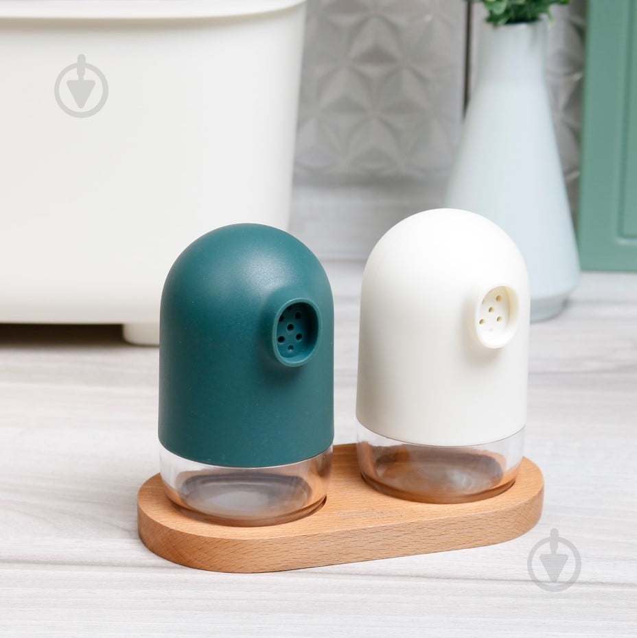 Набор для соли и перца Smart Kitchen by Flamberg Duck green/milk white 14,8х7,3 см - фото 3 Набор для соли и перца Smart Kitchen by Flamberg Duck green/milk white 14,8х7,3 см - фото 3