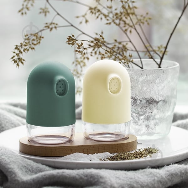 Набор для соли и перца Smart Kitchen by Flamberg Duck green/milk white 14,8х7,3 см - фото 8 Набор для соли и перца Smart Kitchen by Flamberg Duck green/milk white 14,8х7,3 см - фото 8