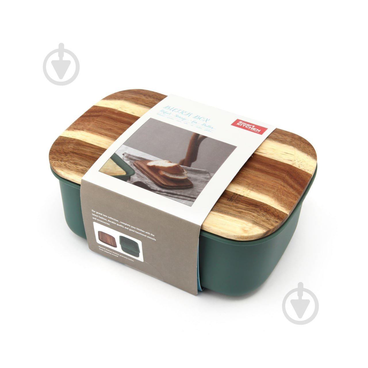 Маслянка з кришкою Smart Kitchen by Flamberg Duck green 16,6х11,7х6,8 см - фото 3
