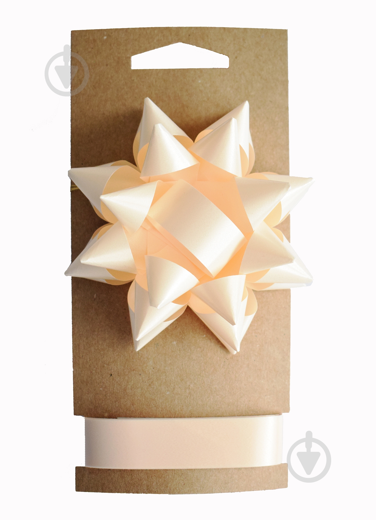 Бантик подарочный 2551 кремовый - фото 1