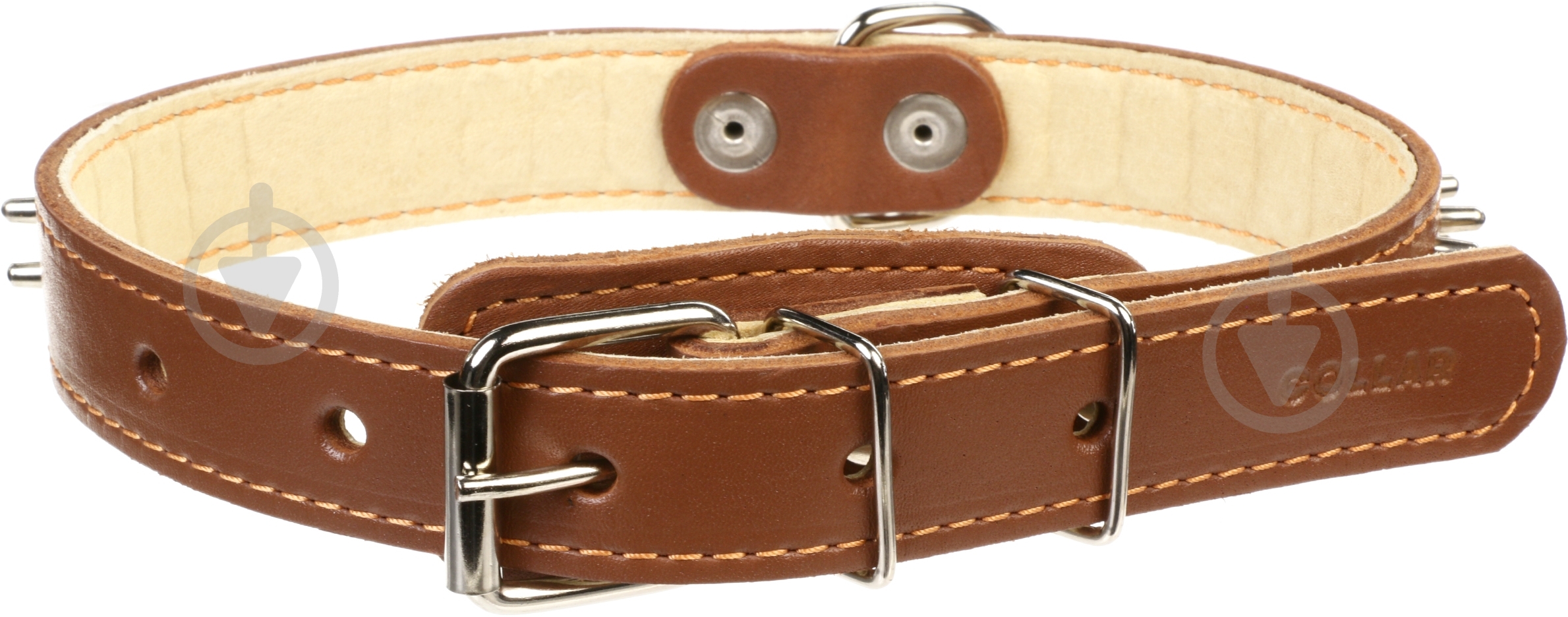 Ошейник Collar двойной с шипами в 2 ряда 2,5х38-50 см 02336 - фото 1 Ошейник Collar двойной с шипами в 2 ряда 2,5х38-50 см 02336 - фото 1