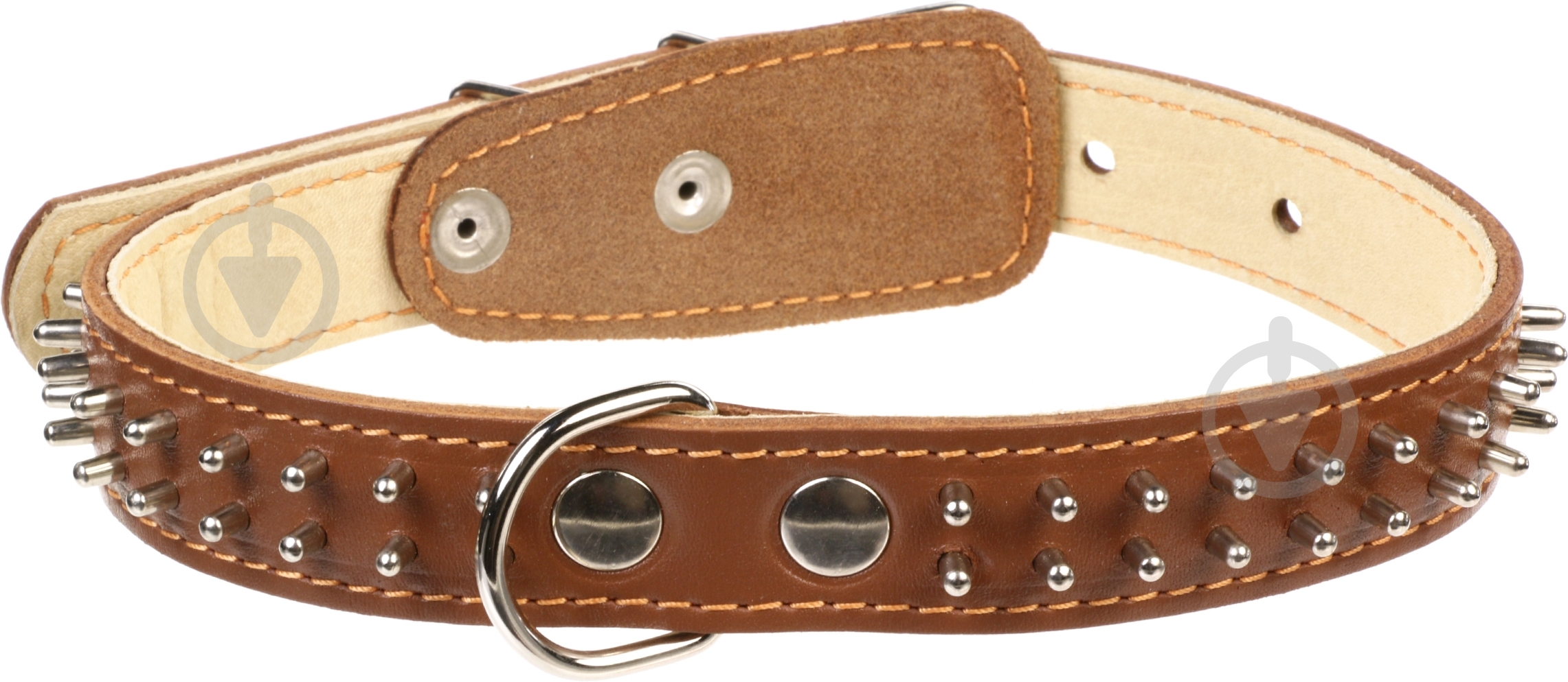 Ошейник Collar двойной с шипами в 2 ряда 2,5х38-50 см 02336 - фото 2 Ошейник Collar двойной с шипами в 2 ряда 2,5х38-50 см 02336 - фото 2