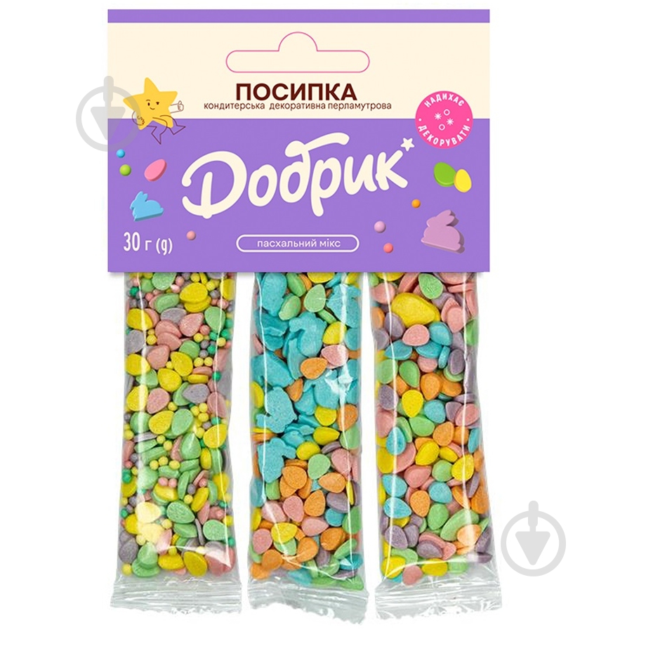 Посыпка кондитерская Добрик пасхальный микс - фото 1 Посыпка кондитерская Добрик пасхальный микс - фото 1