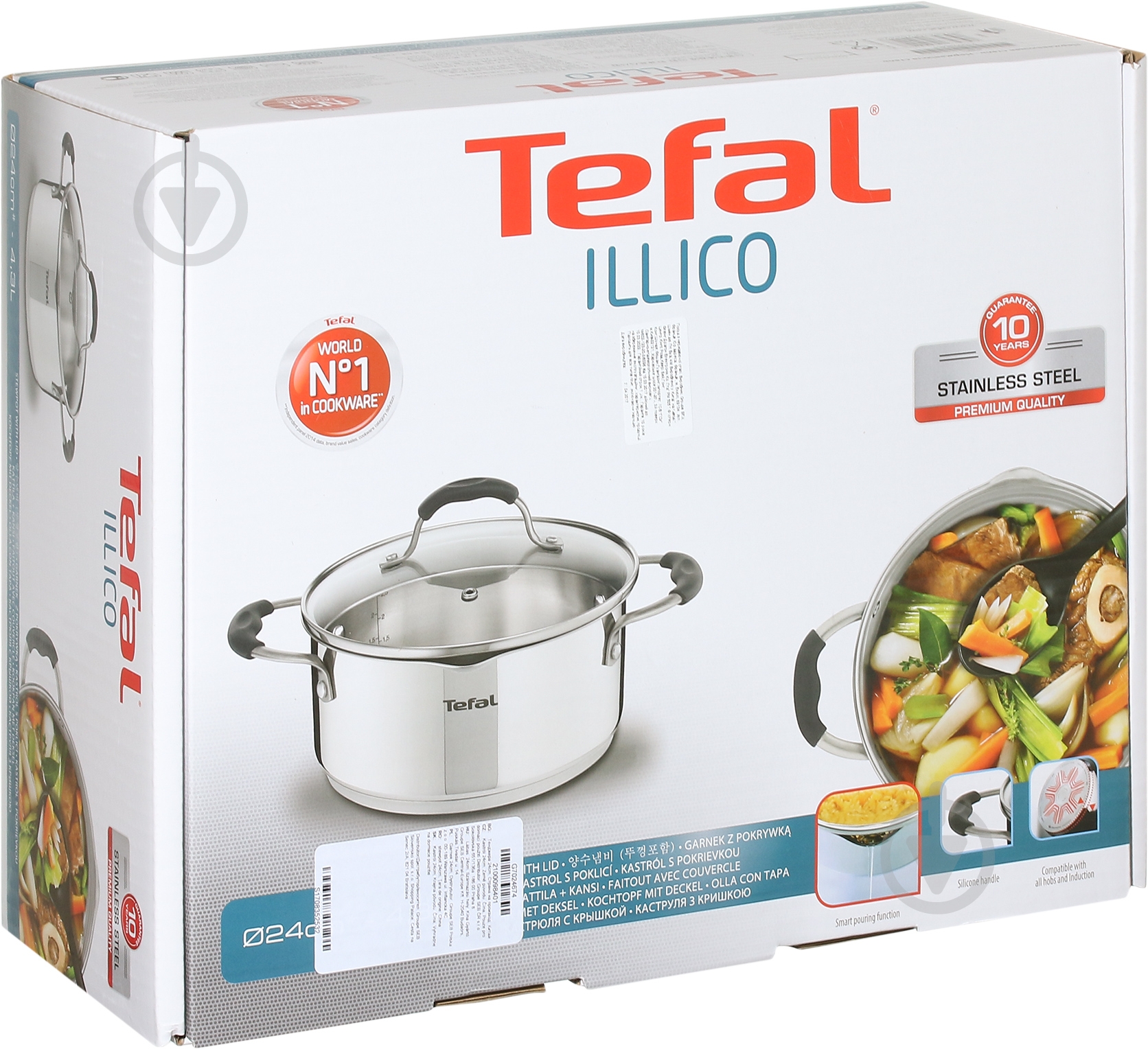 Кастрюля Tefal Illico 4,3 л 24 см - фото 3 Кастрюля Tefal Illico 4,3 л 24 см - фото 3