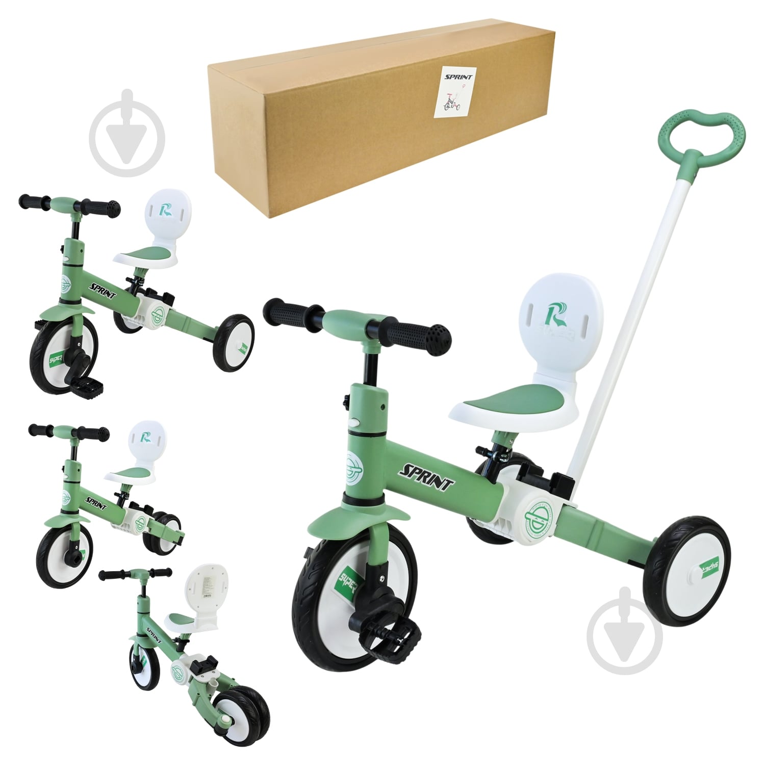 Велосипед детский Sprint зеленый PB112 - фото 1