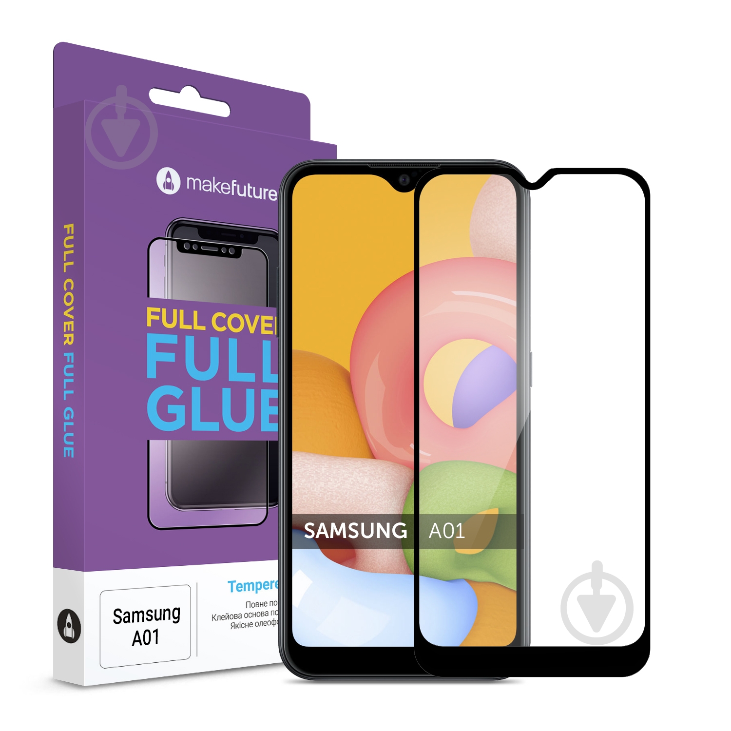 Защитное стекло MakeFuture Full Cover Full Glue для Samsung A01 (MGF-SA01) - фото 1 Защитное стекло MakeFuture Full Cover Full Glue для Samsung A01 (MGF-SA01) - фото 1