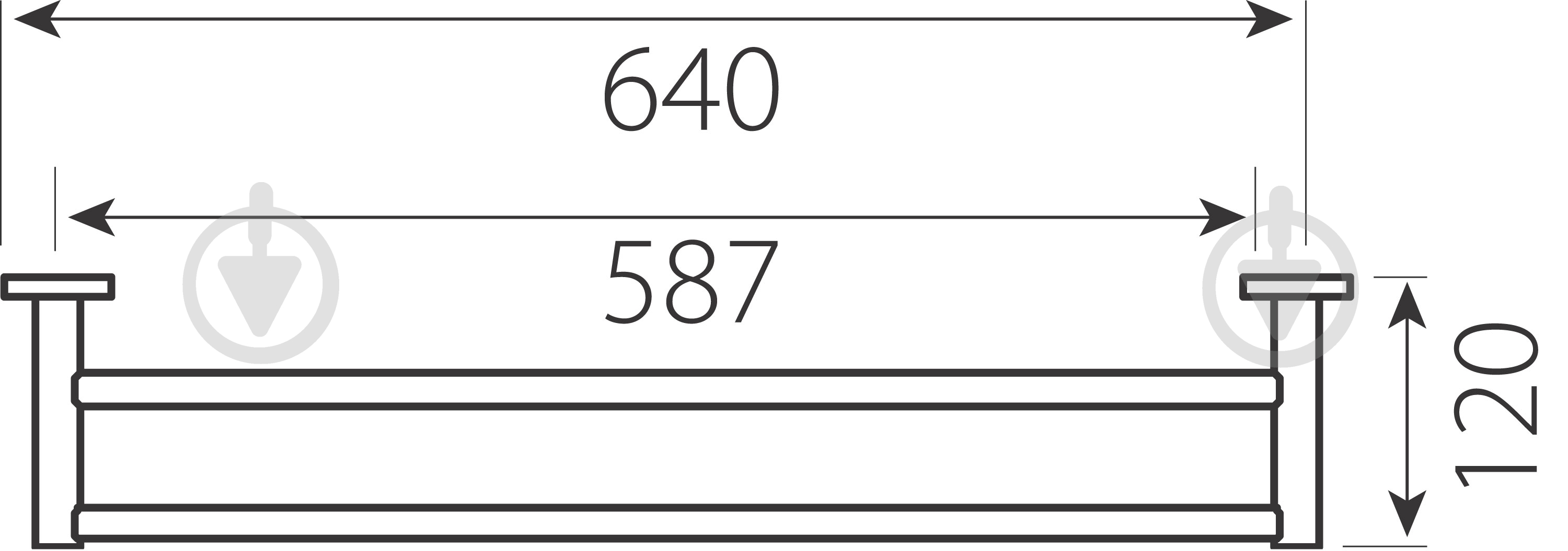 Вешалка для полотенца Ferro Grace 600 мм - фото 2