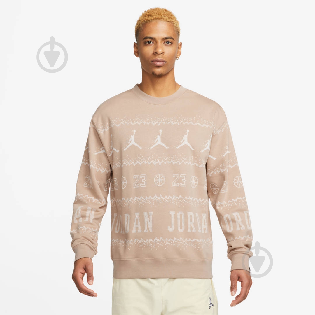 Свитшот Jordan M J ESS MMBR HLDY FLC CREW FD7463-200 р.XS бежевый - фото 1 Свитшот Jordan M J ESS MMBR HLDY FLC CREW FD7463-200 р.XS бежевый - фото 1