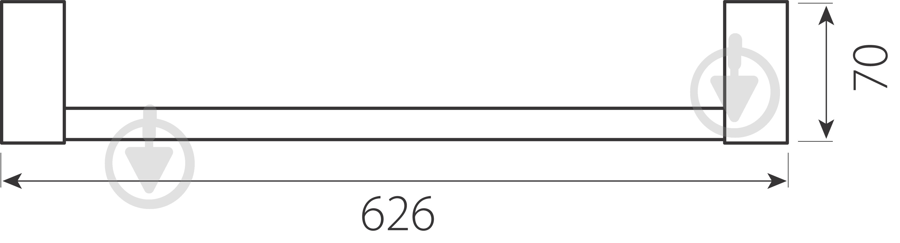 Вешалка для полотенца Ferro Audrey 600 мм - фото 2