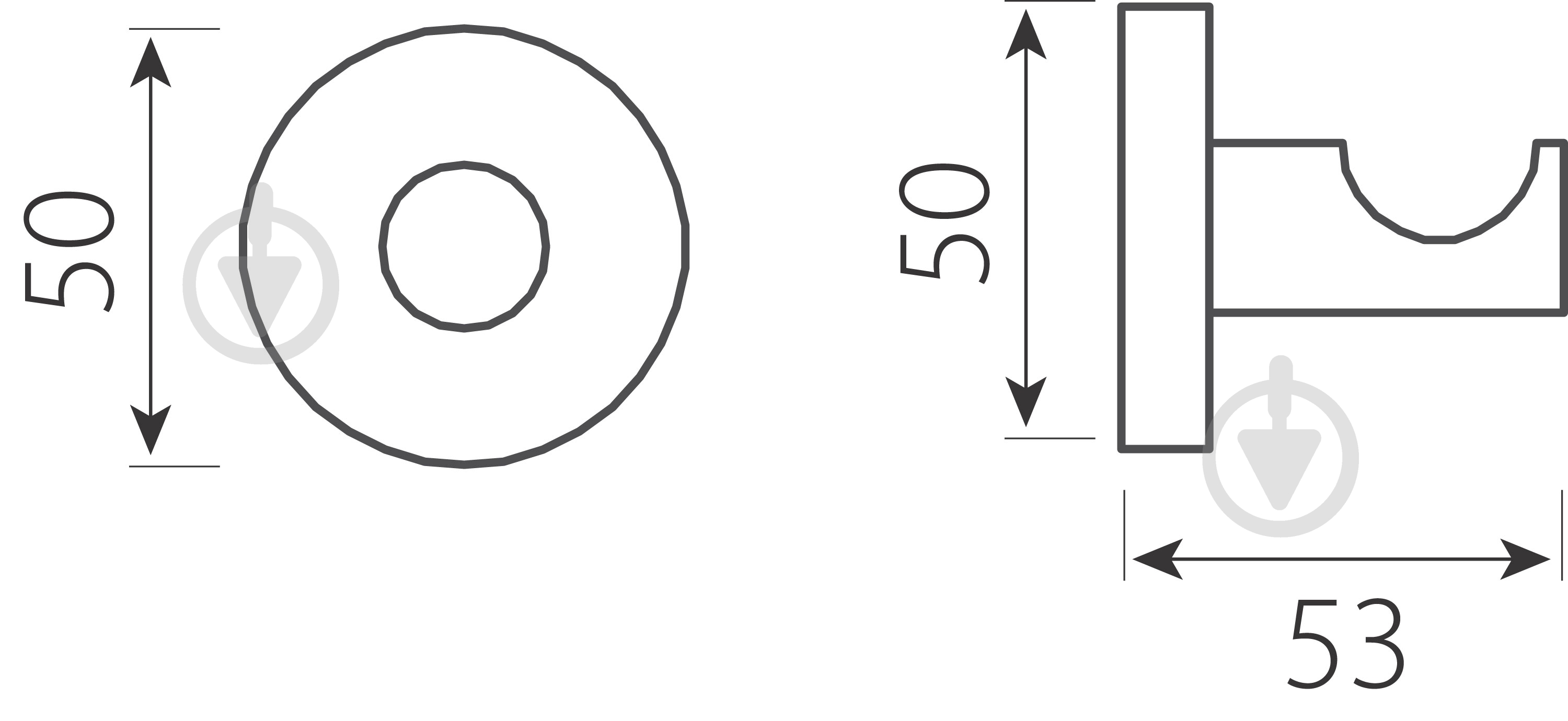 Держатель Ferro Grace крючок одинарный - фото 2