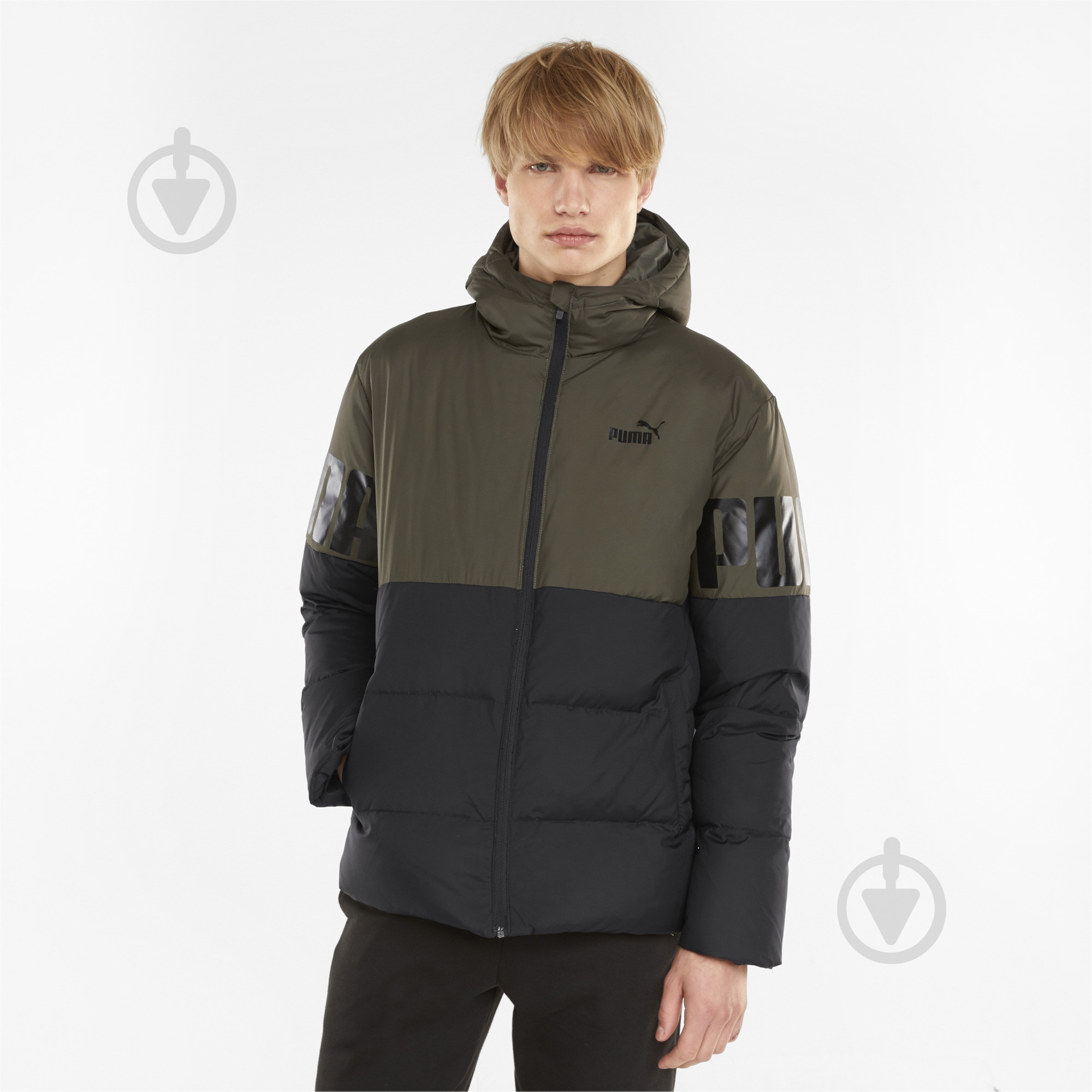 Пуховик Puma ESS + CB Down Jacket 58769244 р.S хакі - фото 3 Пуховик Puma ESS + CB Down Jacket 58769244 р.S хакі - фото 3