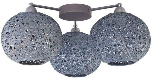 Люстра потолочная TK Lighting BACKAZ 3x60 Вт E27 серый - фото 1 Люстра потолочная TK Lighting BACKAZ 3x60 Вт E27 серый - фото 1