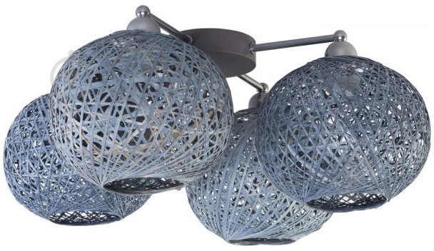 Люстра потолочная TK Lighting BACKAZ 4x60 Вт E27 серый - фото 1