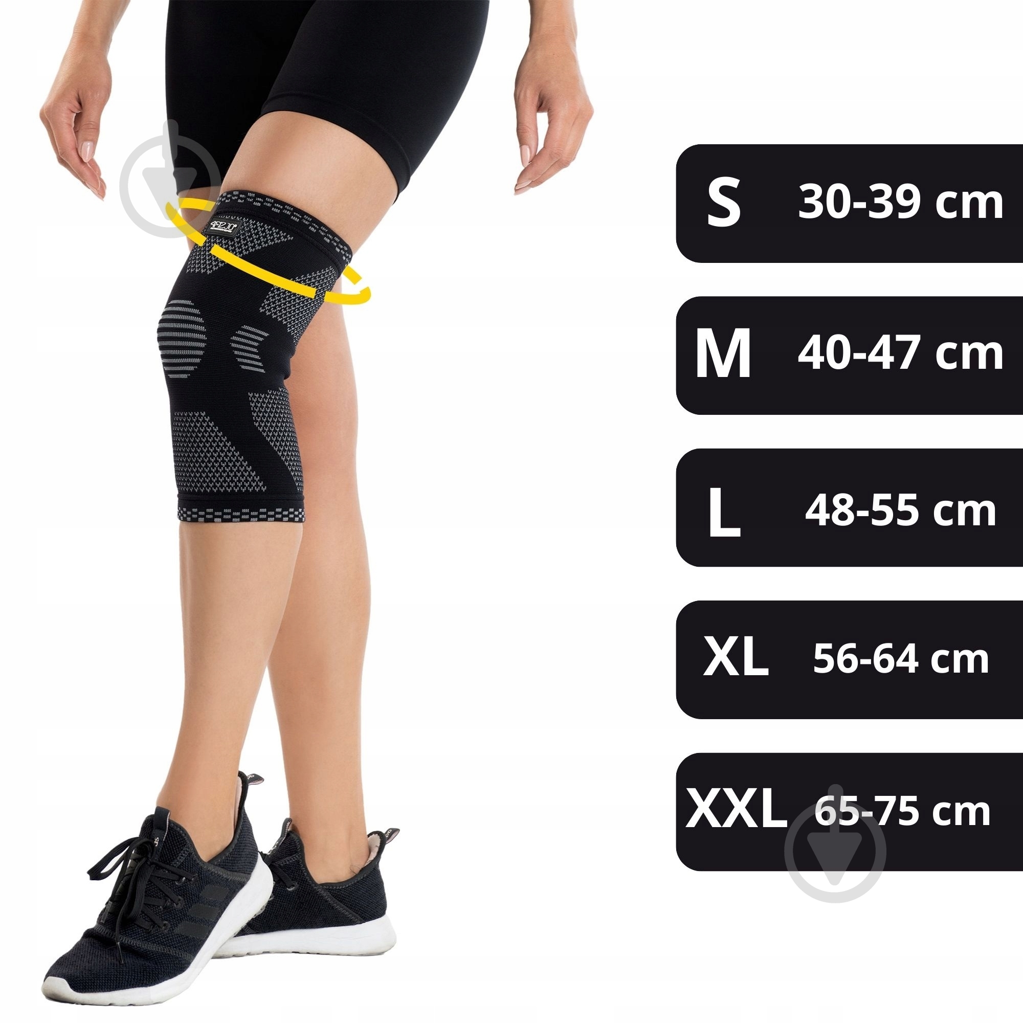 Бандаж для колена (P-5907739317919) 4fizjo 4FJ0456 р. XXL серый - фото 4