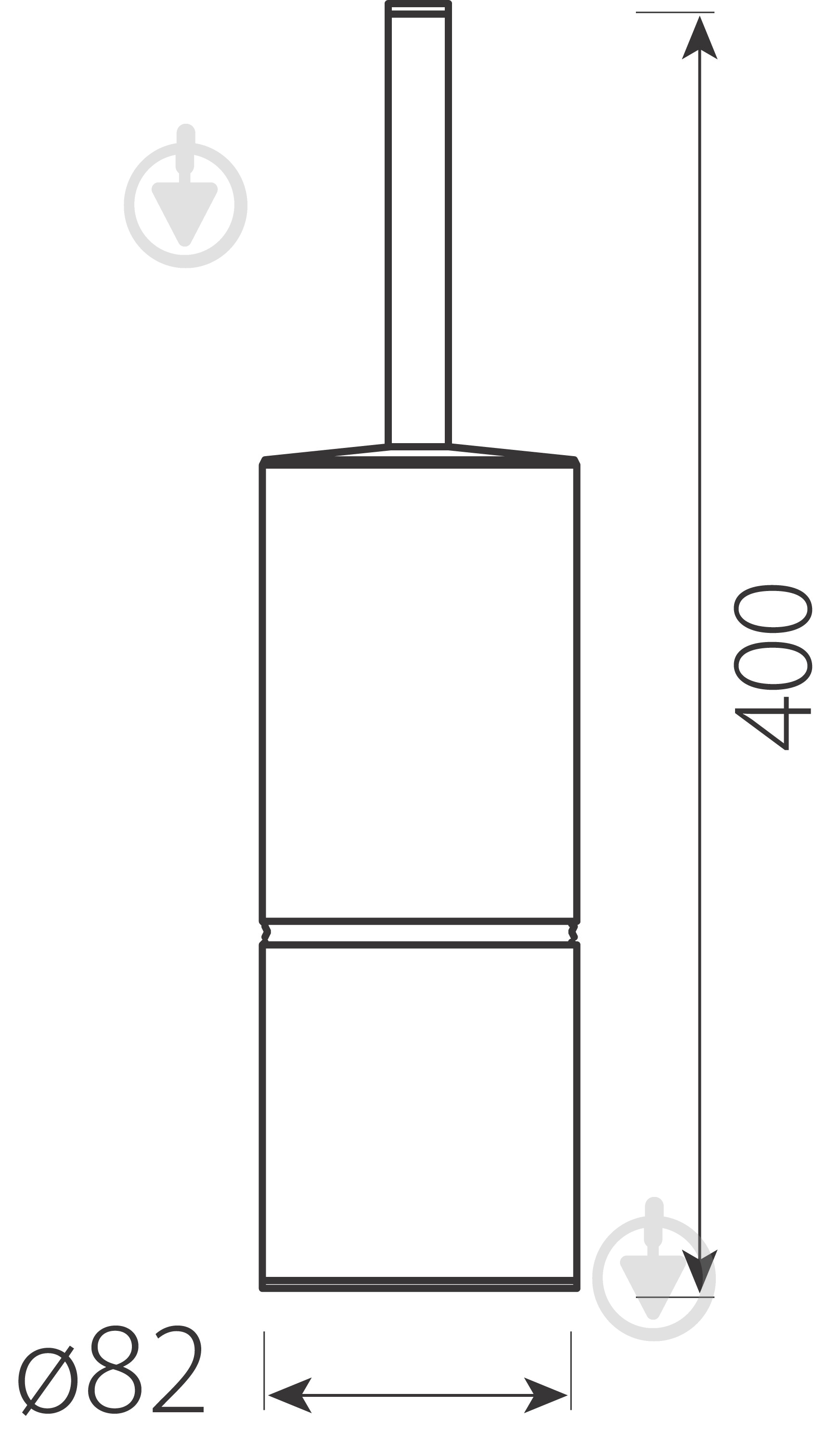 Ершик для унитаза Ferro Audrey хром - фото 2