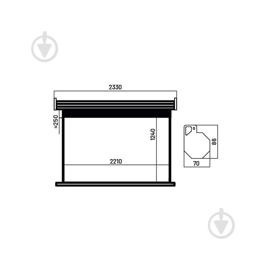 Екран проекційний Overmax Semi Automatic Screen 100 - фото 3