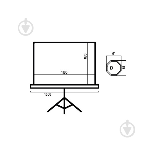Экран проекционный Overmax Tripod Screen 60 - фото 2 Экран проекционный Overmax Tripod Screen 60 - фото 2