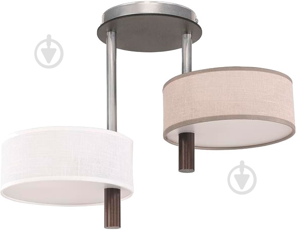 Люстра потолочная TK Lighting Plum 2x60 Вт E14 беж/коричневый - фото 1
