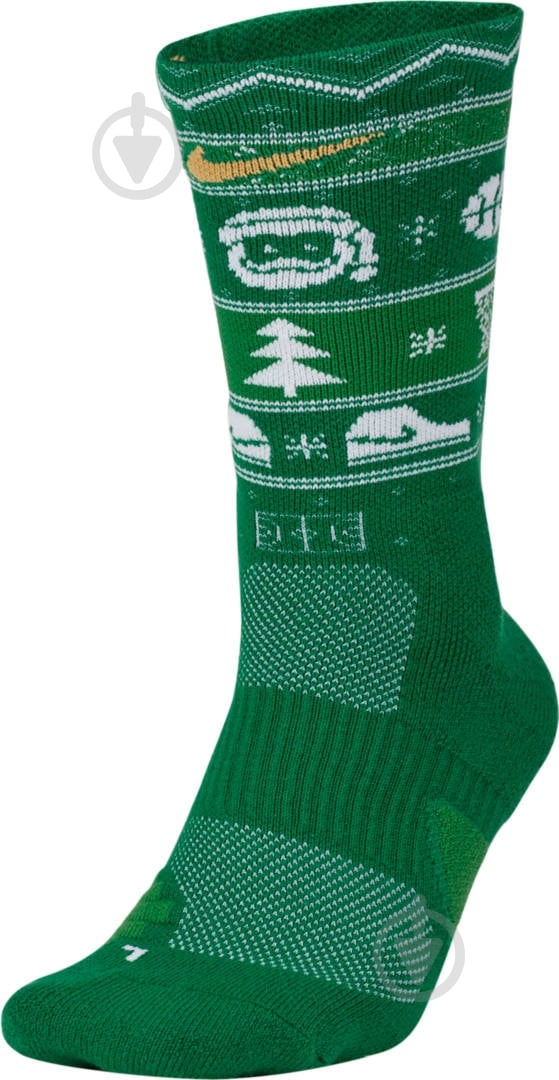 Носки Nike U NK ELT CREW-XMAS SX7866-312 р.L зеленый - фото 1 Носки Nike U NK ELT CREW-XMAS SX7866-312 р.L зеленый - фото 1