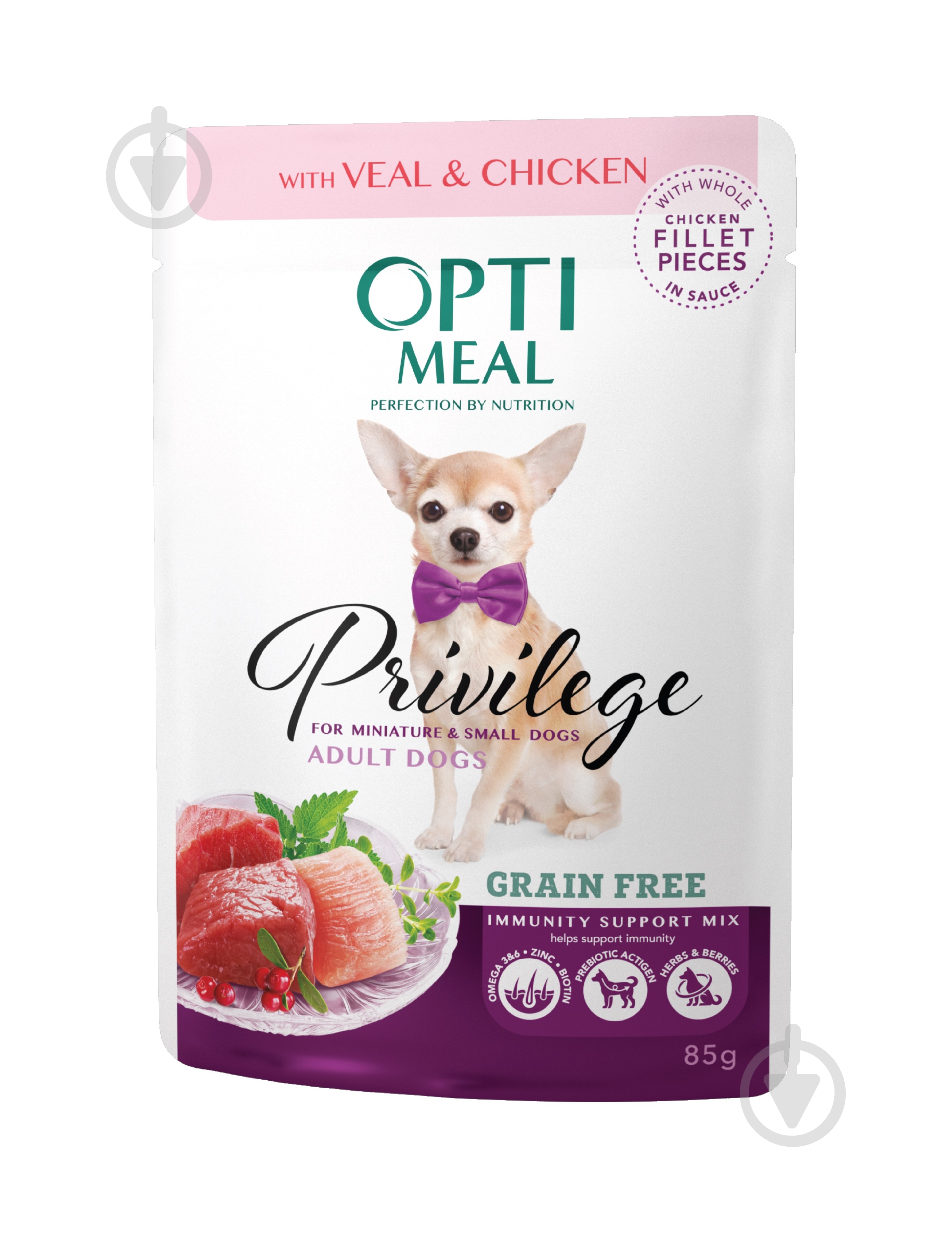 Корм для маленьких порід для малих порід Optimeal Privilege Grain Free для дорослих собак малих порід з - фото 1 Корм для маленьких порід для малих порід Optimeal Privilege Grain Free для дорослих собак малих порід з - фото 1