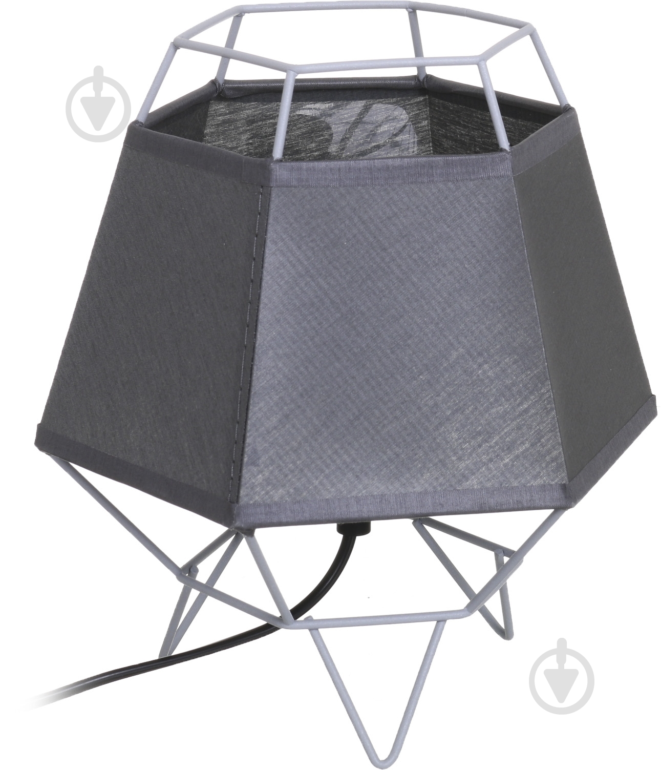 Настільна лампа TK Lighting Cristal 1x60 Вт E27 сірий - фото 1 Настільна лампа TK Lighting Cristal 1x60 Вт E27 сірий - фото 1