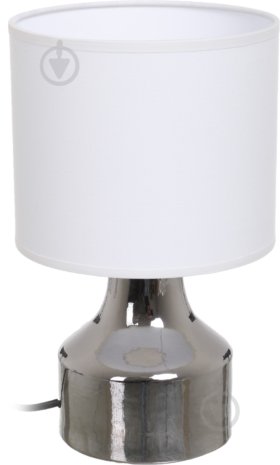 Настольная лампа Corep Atomic 1x60 Вт E14 хром с белым - фото 1 Настольная лампа Corep Atomic 1x60 Вт E14 хром с белым - фото 1