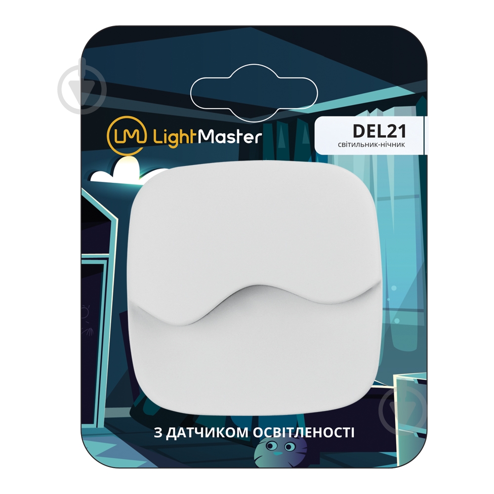 Ночник LightMaster DEL21 с сенсором LED 0,45 Вт белый - фото 2 Ночник LightMaster DEL21 с сенсором LED 0,45 Вт белый - фото 2
