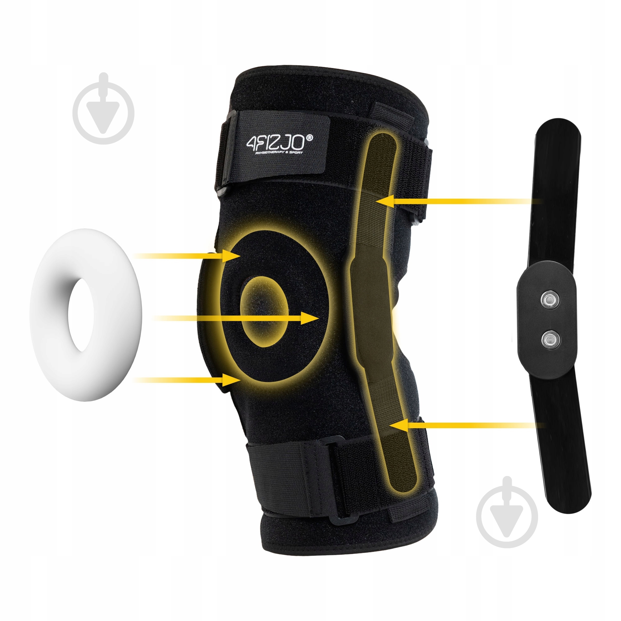 Бандаж для колена шарнирный (P-5907739318299) 4fizjo 4FJ0475 р. XXL черный - фото 2 Бандаж для колена шарнирный (P-5907739318299) 4fizjo 4FJ0475 р. XXL черный - фото 2