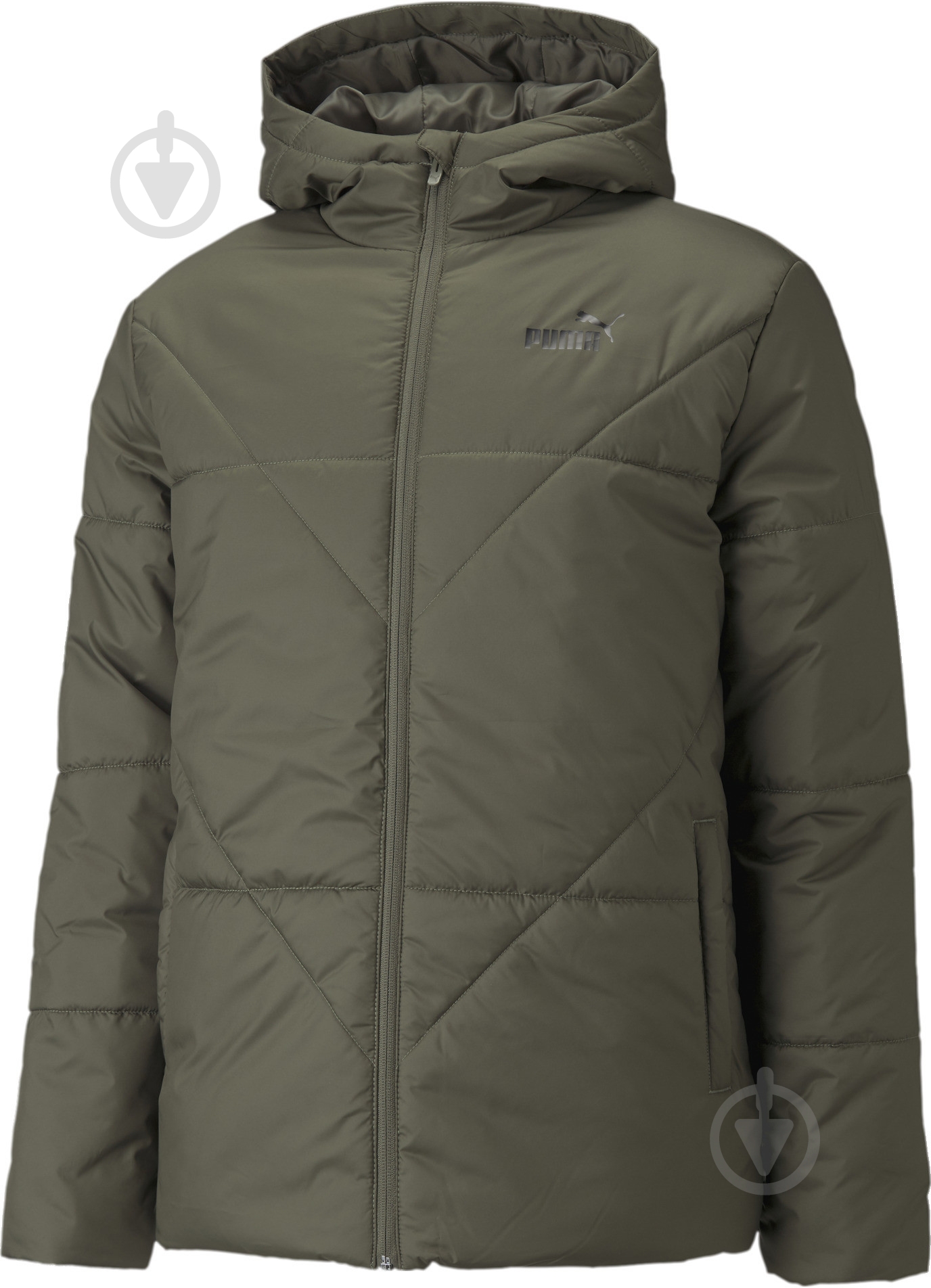 Куртка мужская Puma ESS Padded Jacket 58764544 р.2XL зеленая - фото 1 Куртка мужская Puma ESS Padded Jacket 58764544 р.2XL зеленая - фото 1
