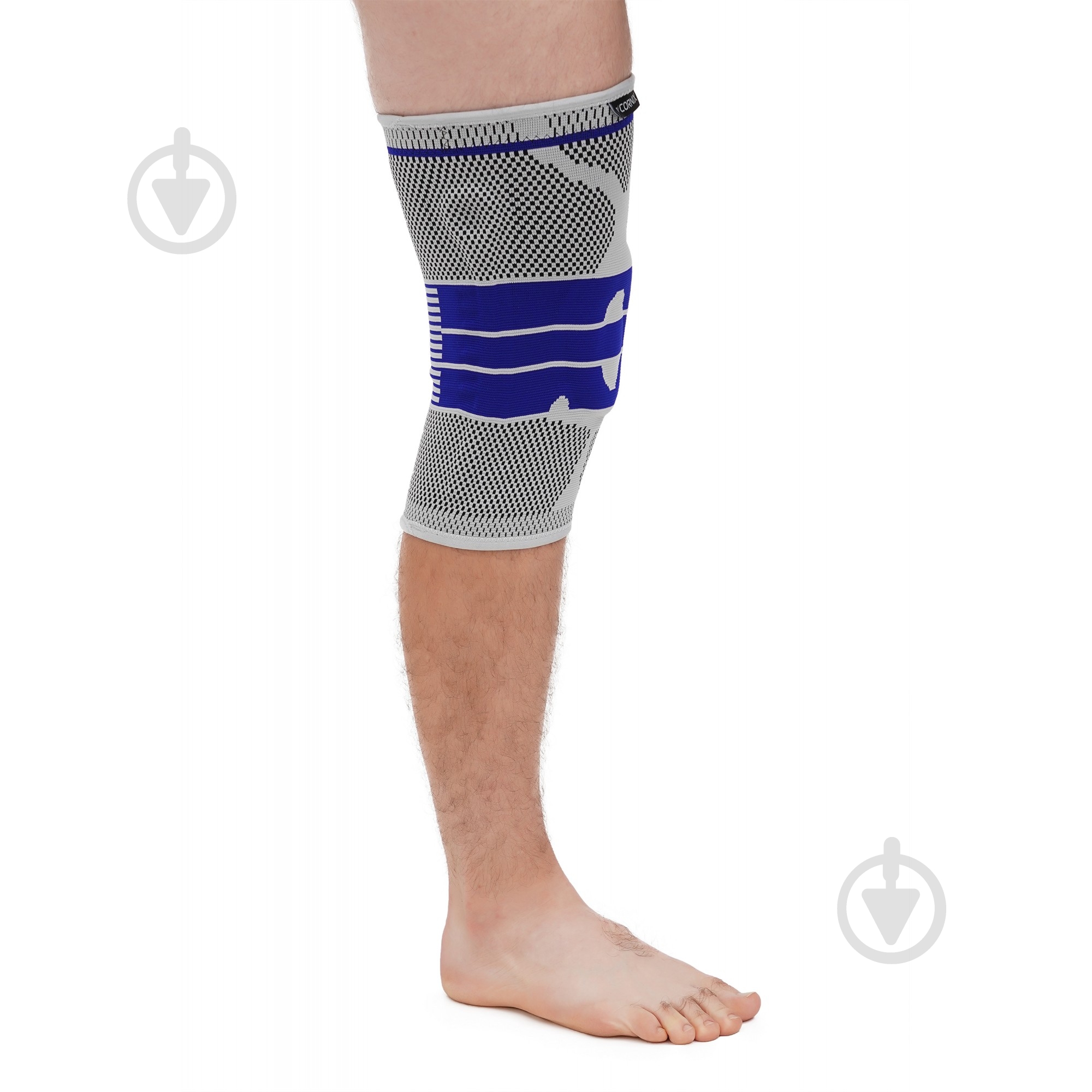 Бандаж для колена Фиксатор (бандаж) для колена Cornix 3D 1 шт XR-0202 Size M Cornix XR-0202 р. M серыйсиний - фото 7