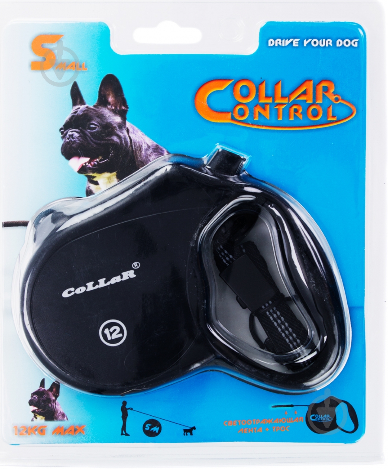 Поводок-рулетка Collar Control до 12 кг 5 м черный 81101 - фото 3