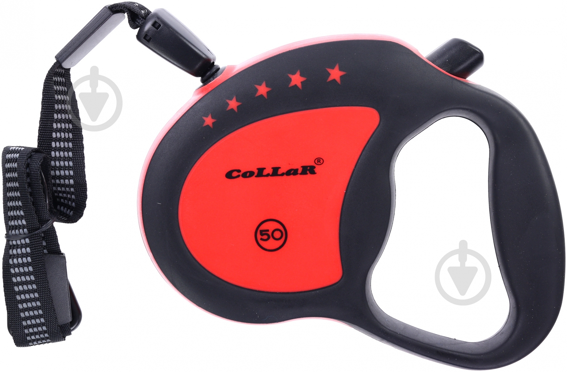 Повідець-рулетка Collar Control до 50 кг 5 м червоний із чорним 81153 - фото 2 Повідець-рулетка Collar Control до 50 кг 5 м червоний із чорним 81153 - фото 2