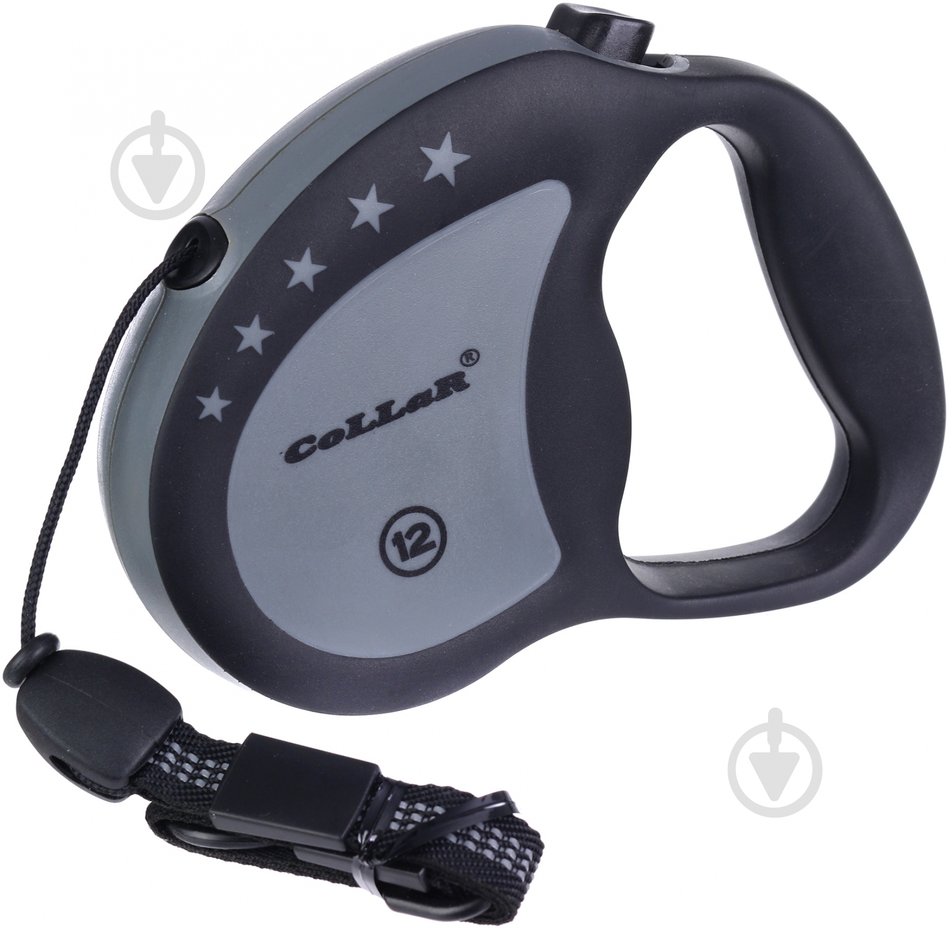 Поводок-рулетка Collar Control до 12 кг 5 м серый с черным 81131 - фото 1 Поводок-рулетка Collar Control до 12 кг 5 м серый с черным 81131 - фото 1