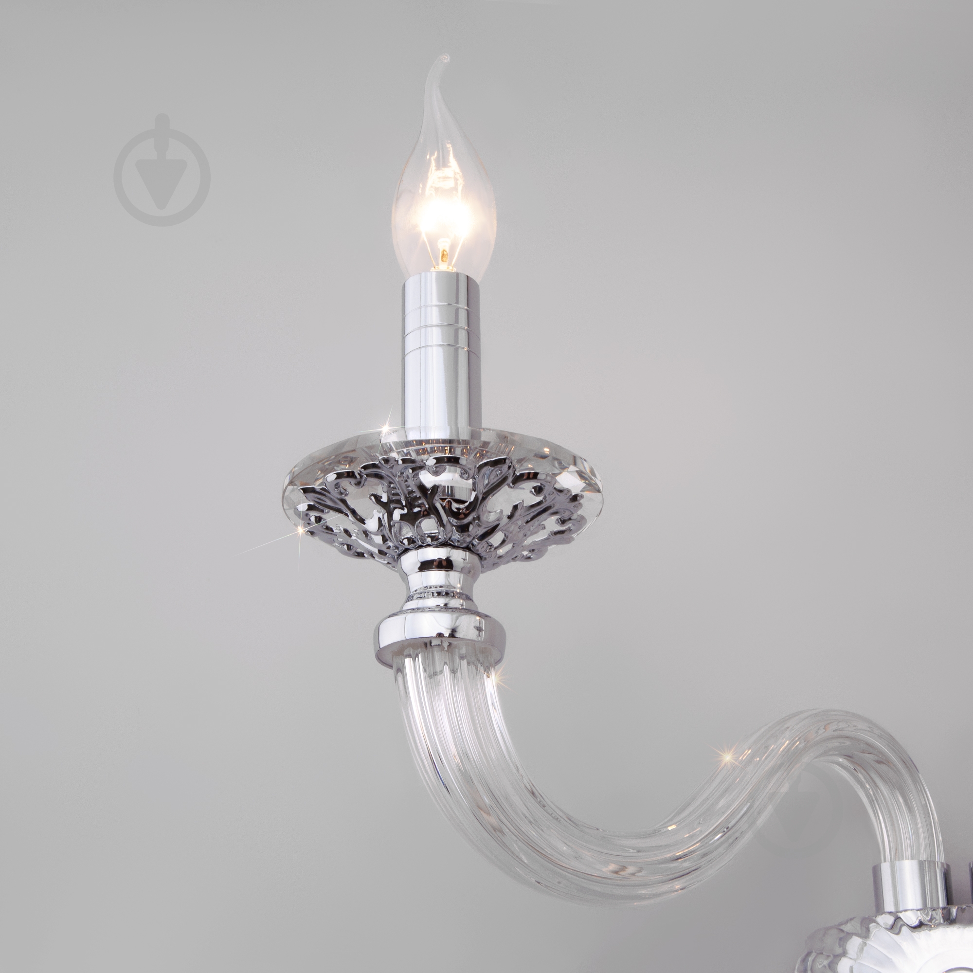 ВИТРИНА! Бра Strotskis Olenna 2x60 Вт E14 хром 318/2 - фото 3